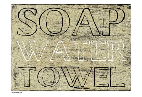 Framed Soap Water Toewl Print
