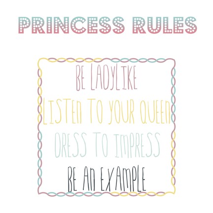 Framed Little Princess Print