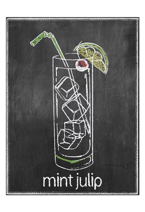 Framed Mint Julip Chalk Print