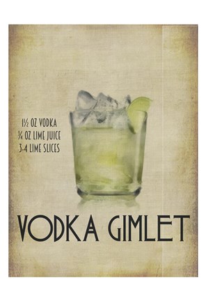 Framed Vodka Gimlet Print