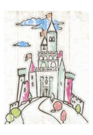 Framed Sketch Castle I Print