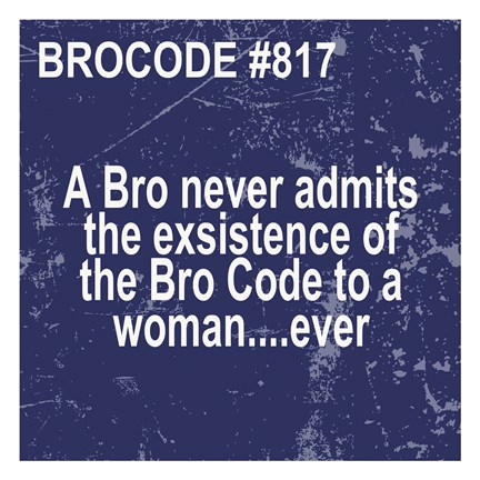 Framed Bro Code 817 Print