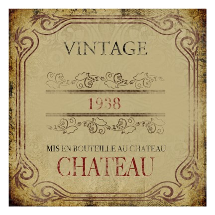 Framed Wine Label Print