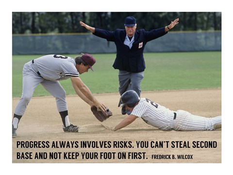 Framed Progress Always Involves Risk Print