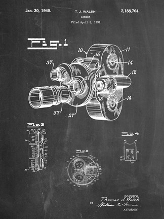 Framed Camera Walsh New Print