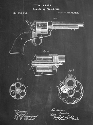 Framed Revolver CH Print