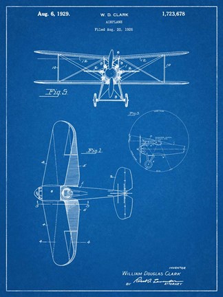 Framed W.D. Clark Plane B Print