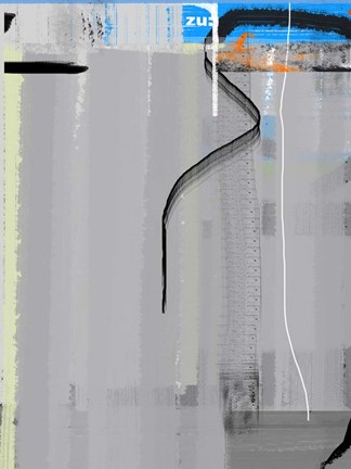 Framed Blue Zu Print