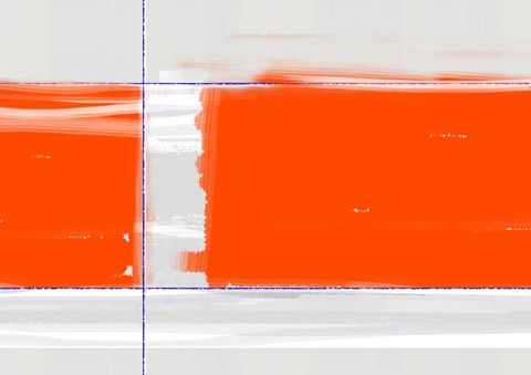 Framed Orange Rectangle Print