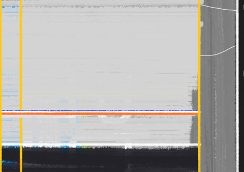 Framed Abstract Yellow Print