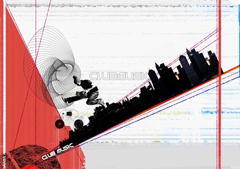 Framed Club Music Print