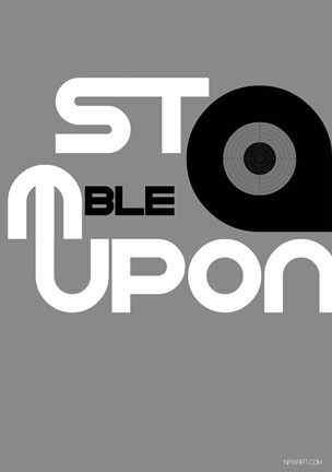 Framed Stumble Upon Grey Print