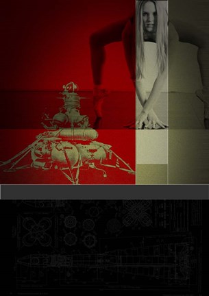 Framed Moon Lander Print