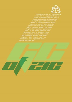 Framed Gentleman's Club Print