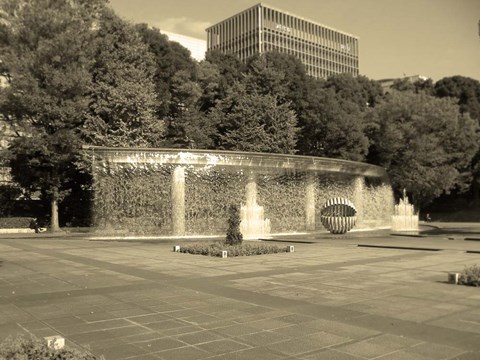 Framed Tokyo Fountain Print