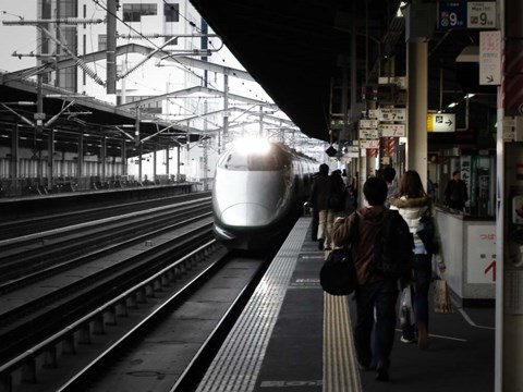 Framed Arriving Train Print