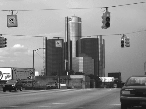 Framed GM Headquarters Print