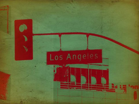 Framed LA Street Light Print