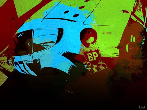 Framed Ferrari Watercolor 2 Print