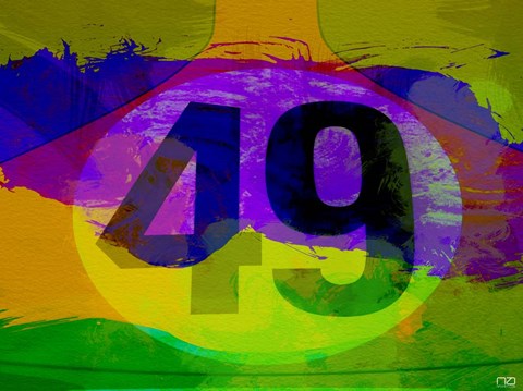 Framed Number 49 Porsche Watercolor Print