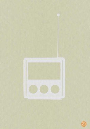 Framed Wooden Radio Print