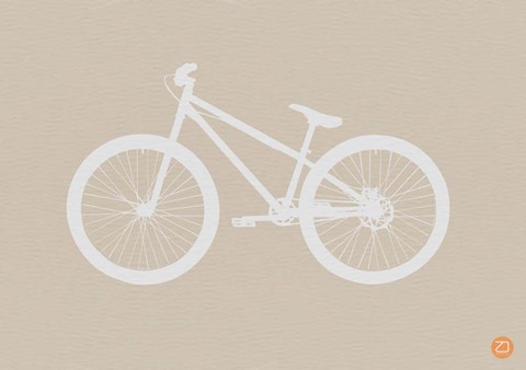 Framed Bicycle Brown Print