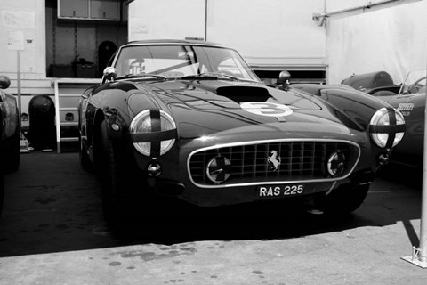 Framed Ferrari in the Pit Print