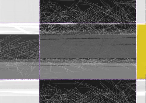 Framed Abstract Grey and Yellow Print