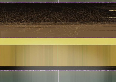 Framed Abstract Yellow and Brown Parallels Print