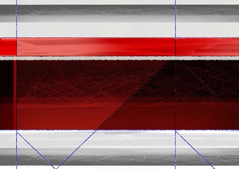 Framed Abstract Red and Brown Print