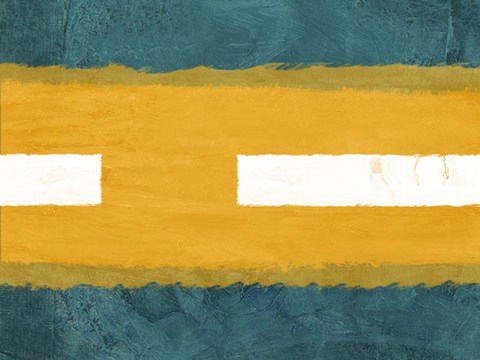 Framed Green and Yellow Abstract Theme 1 Print