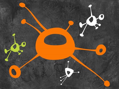 Framed Abstract Splash Theme 13 Print