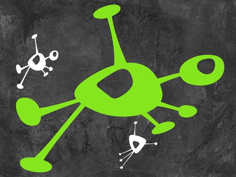 Framed Abstract Splash Theme 14 Print