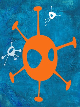 Framed Abstract Splash Theme 17 Print