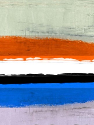 Framed Abstract Stripe Theme White and Black Print