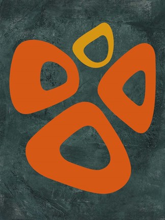 Framed Abstract Oval Shape 2 Print