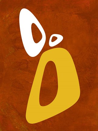 Framed Abstract Oval Shape 4 Print