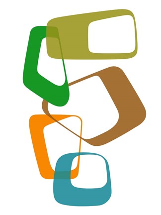 Framed Abstract Rings 1 Print