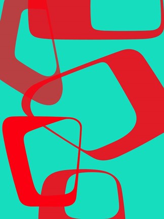 Framed Abstract Rings 4 Print