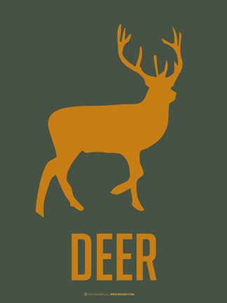 Framed Deer Yellow Print