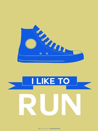 Framed I Like to Run 2 Print