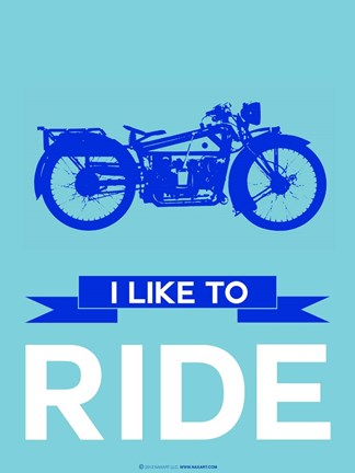 Framed I like to Ride 7 Print