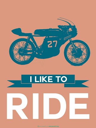 Framed I Like to Ride 12 Print
