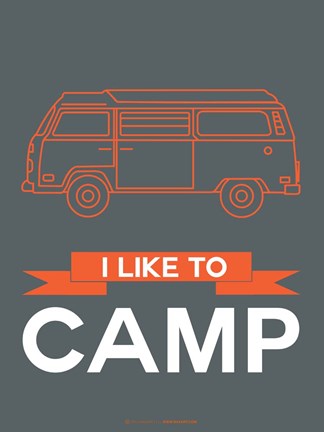 Framed I Like to Camp 1 Print