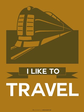 Framed I Like to Travel 1B Print