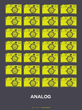 Framed Analog Yellow Camera Print