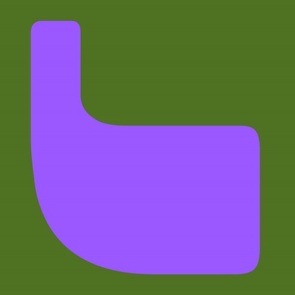 Framed Letter L Purple Print