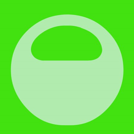 Framed Letter O Green Print