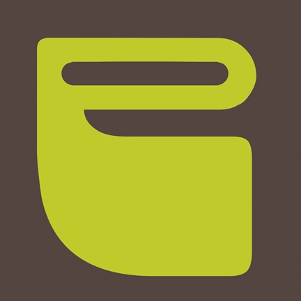 Framed Letter P Green Print