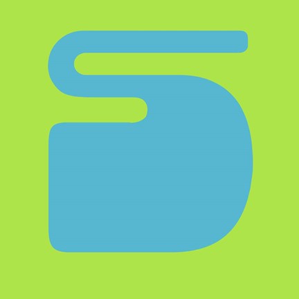 Framed Letter S Blue Print